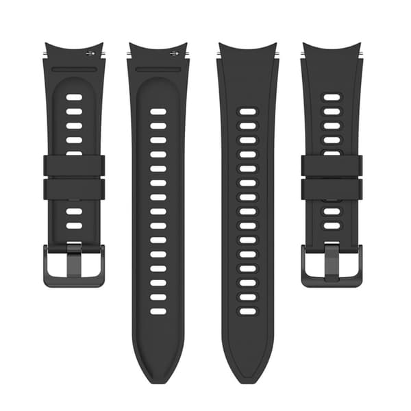 20 mm klockarmband i silikon för Samsung-klocka - Svart Svart