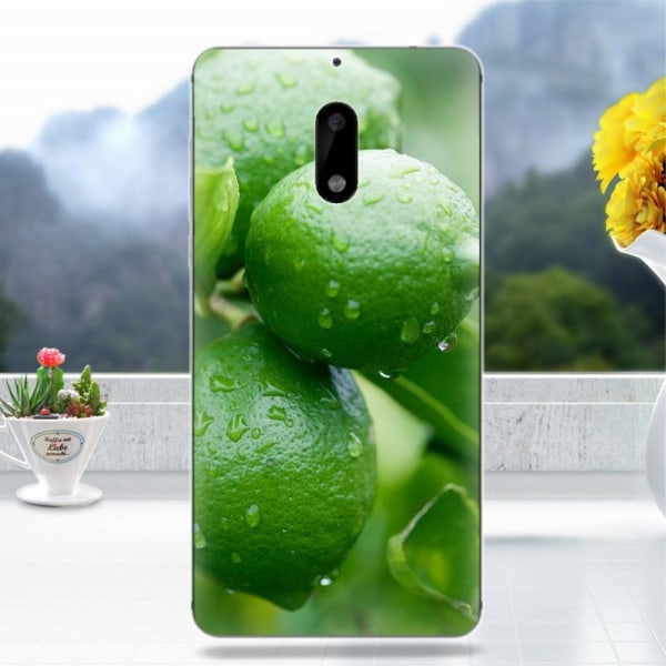 Nokia 6 Skal med dessert motiv - Lime Grön