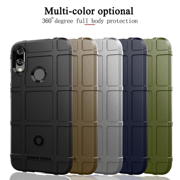 Rugged Shield Xiaomi Redmi Note 7 / Xiaomi Redmi Note 7S / Xiaomi Redmi Note 7 Pro kotelot - Musta Black