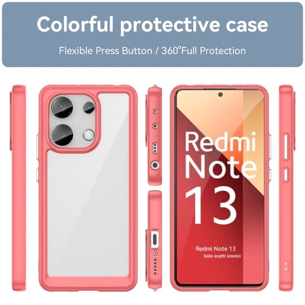 Xiaomi Redmi Note 13 älykäs akryylikansi - Punainen Red