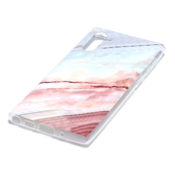Marble Samsung Galaxy Note 10 kuoret - Sininen / ruusu marmori Multicolor