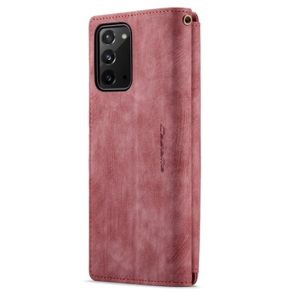 Rymligt Samsung Galaxy Note 20 5G / Samsung Galaxy Note 20 fodral med plånbok - Röd Röd