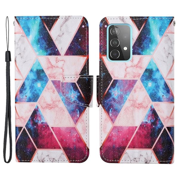 Wonderland Samsung Galaxy A33 5G Läppäkotelo - Starry Sky / Marble Pattern Multicolor