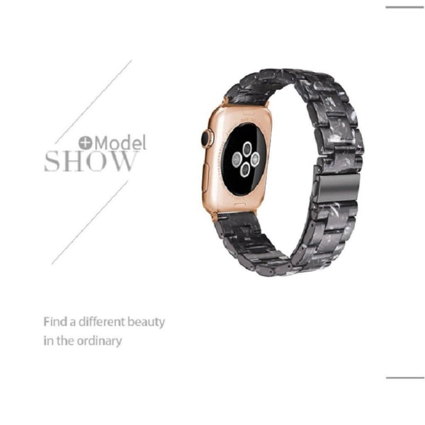 Apple Watch Series 5 44mm moderigtigt urrem - Sort / Hvid Black