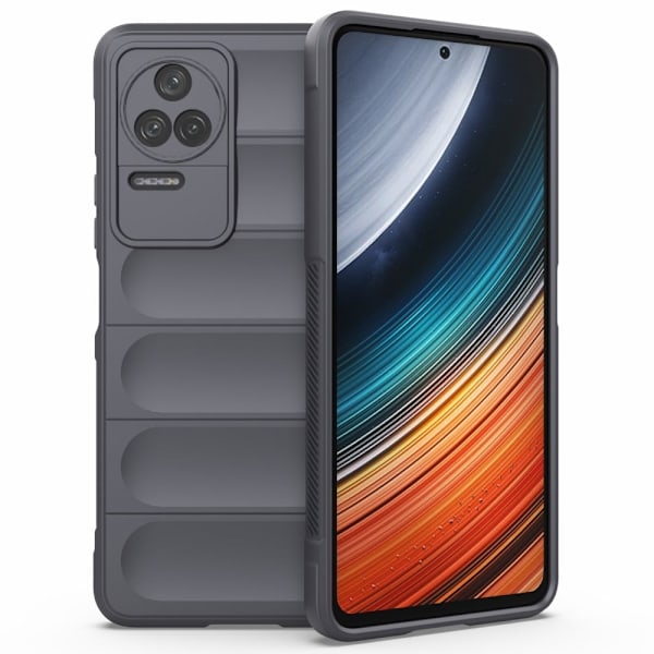 Mjukt greppformat Xiaomi Poco F4 / Xiaomi Redmi K40S skal - Silver/Grå Silvergrå