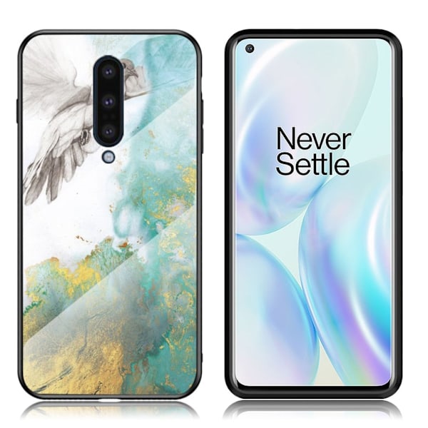Fantasy Marble OnePlus 8 deksel - Flying Pigeon Multicolor