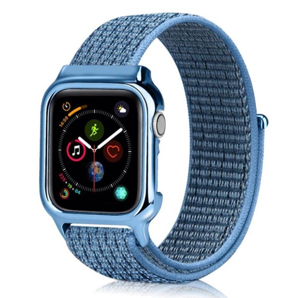 Apple Watch Series 4 44mm durable nylon watch band - Baby Blue Blå