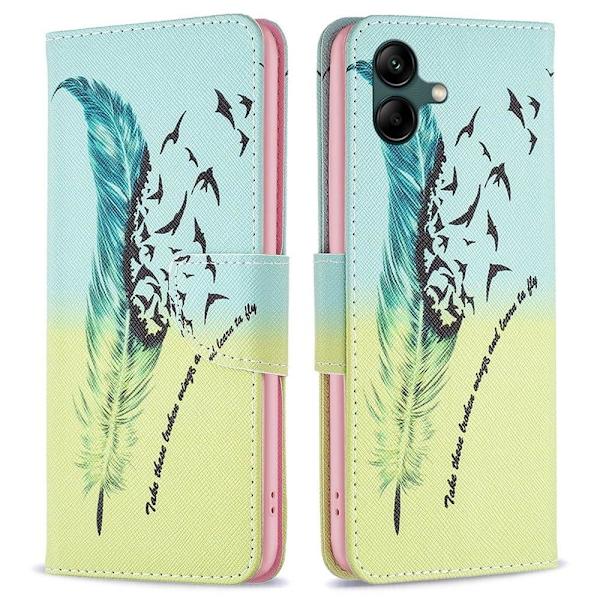 Wonderland Samsung Galaxy A04 Läppäkotelo - Feather Green