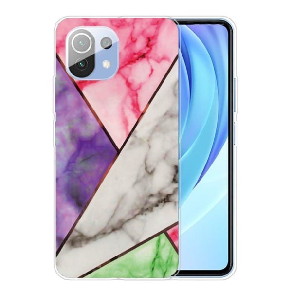 Marble Xiaomi Mi 11 Lite 5g / 11 Lite Etui - Lilla / Rose / Hvid / Grøn Multicolor