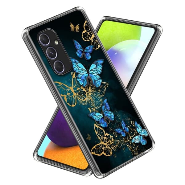 Deco Samsung Galaxy A54 skal - Blå Fjärilskluster Blå