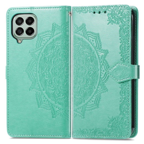 Mandala Samsung Galaxy M53 5G læderetui - Grøn Green