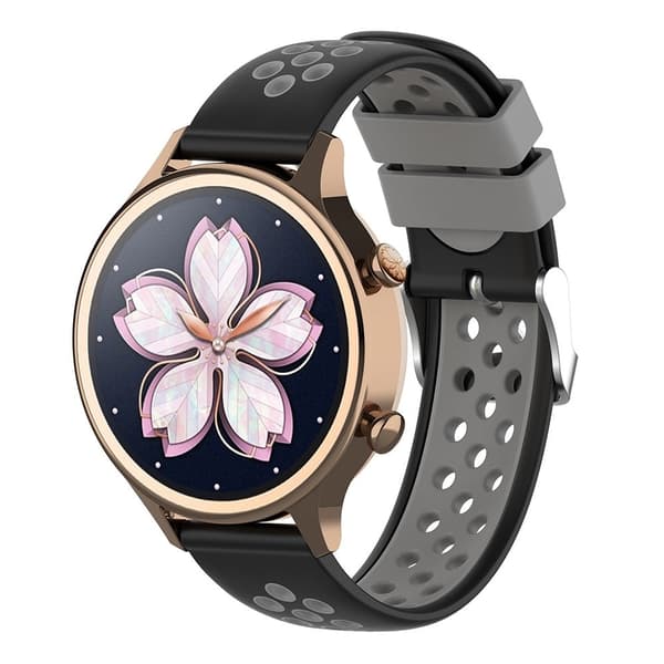 Samsung Galaxy Watch 5 (44mm) / (40mm) / Pro dual-color silikone urrem - Sort / Grå Silver grey