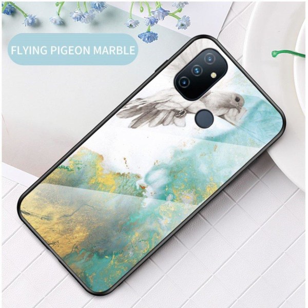 Fantasy Marble OnePlus Nord N100 cover - Flying Pigeon Green