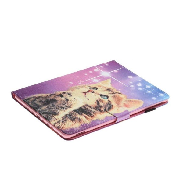 iPad (2018) / (2017) viileä kuvio nahkainen flip case - Kissa Multicolor