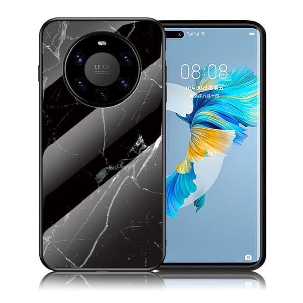 Fantasy Marmor Huawei Mate 40 Pro Plus skal - Svart Marmor Svart