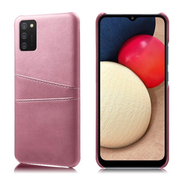 Dual Card Samsung Galaxy A02s kotelot - Ruusukulta Pink