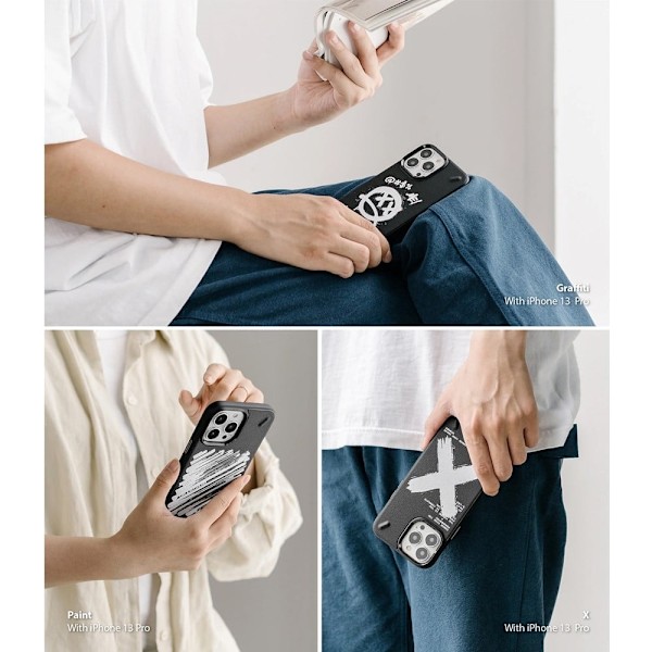 RINGKE ONYX DESIGN - iPhone 13 Pro - Graffiti Svart
