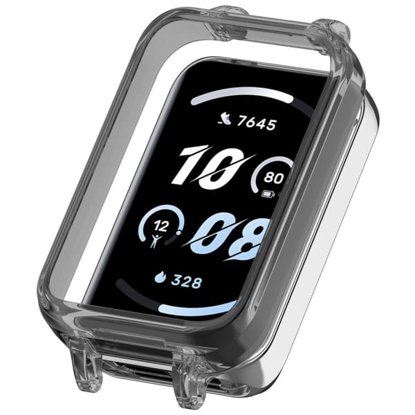 Honor Band 9 Watch Case Frame 12MM indre diameter Bumpresistent Lightweight Cover - Gennemsigtig Sort Transparent