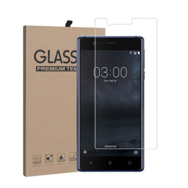 Nokia 3 Screen Cover in Hardened Glass Transparent