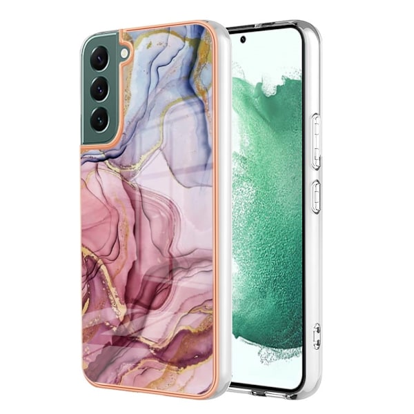 Marble Samsung Galaxy S22 Plus Suojakotelo - Ruusukulta Pink