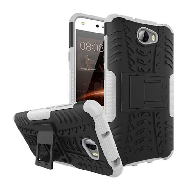 Huawei Y5 II Hybird skal med kickstand funktion - Vit Vit