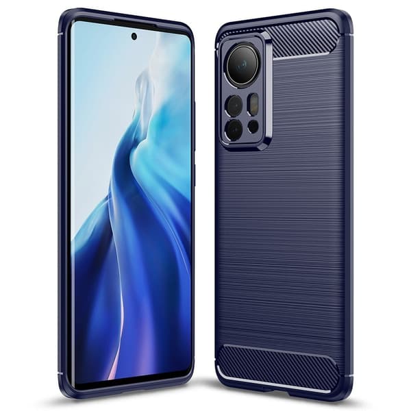 Carbon Flex Suojakotelo Xiaomi 12 Pro - Sininen Blue