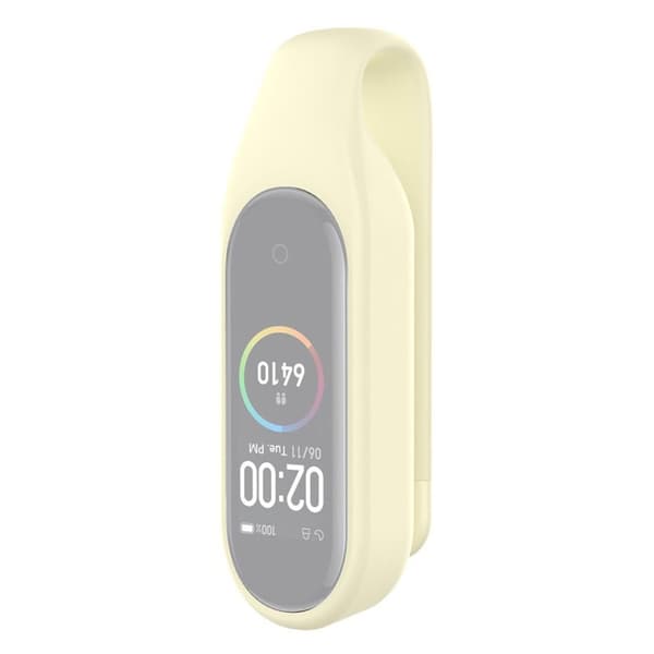 Xiaomi Mi Smart Band 6 / 5 silikon deksel klips spenne - Beige Brown