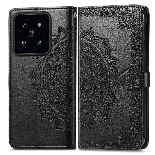 Mandala Xiaomi 14T Pro læderetui - Sort Black