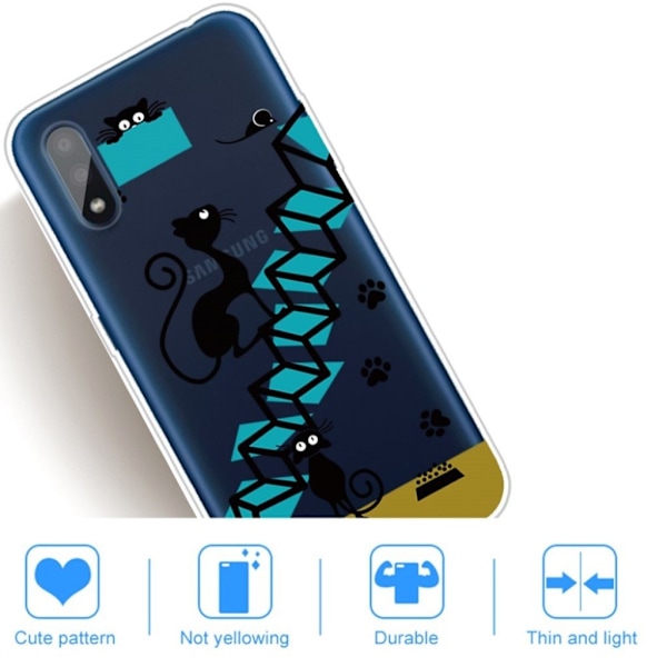 Deco Samsung Galaxy A01 kuoret - Jalanjälki Black