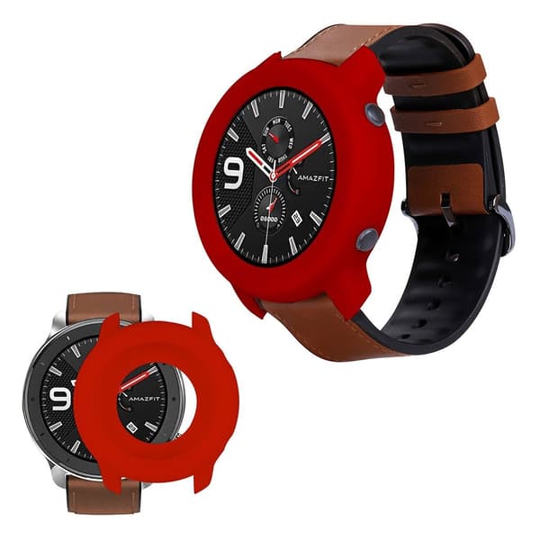 Amazfit Gtr 42mm Silikon Støtfanger - Rød Red