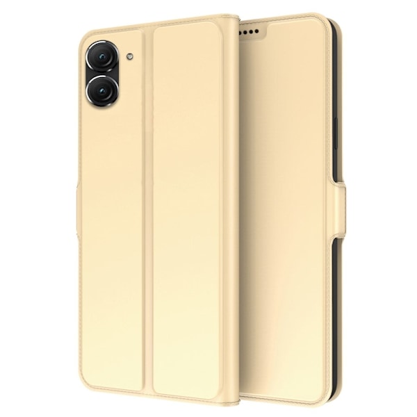 Smidigt och tunt PU-läder Asus Zenfone 9 fodral - Guld Guld