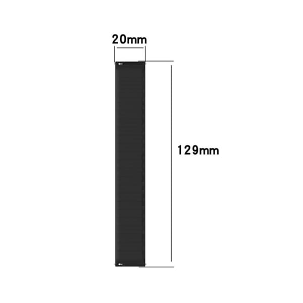 20mm Universal elastisk silikone urrem - Lysegrå / Lysegrå Silver grey