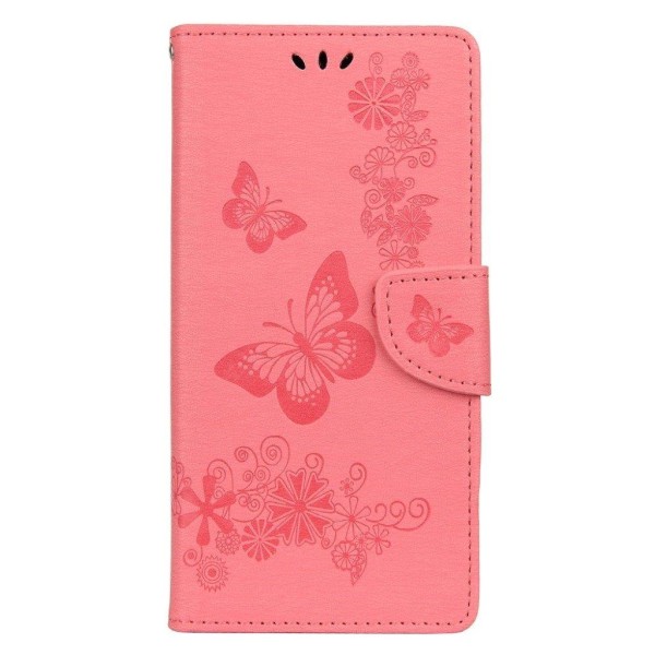 Butterfly Samsung Galaxy A21s kotelot - Pinkki Pink