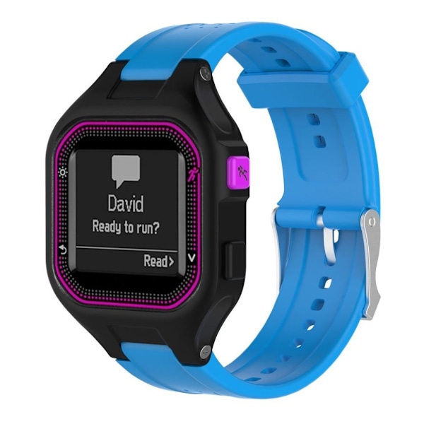 Garmin Forerunner 25 erstatnings urrem i silikone til kvinder samt monterings værktøj - Blå Blue