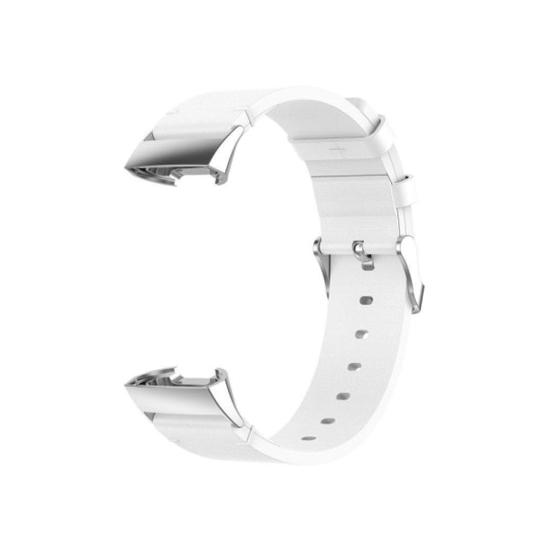 Fitbit Charge 4 / 3 urrem i ægte læder - Hvid White