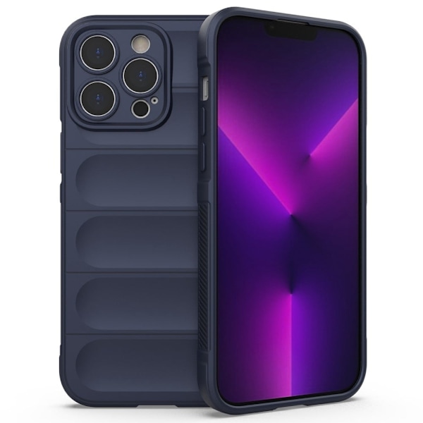 Blødt, grebsformet cover til iPhone 14 Pro - Mørkeblå Blue