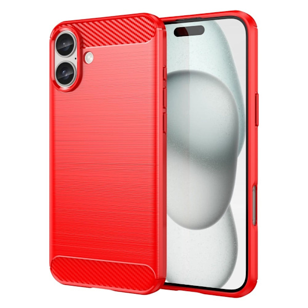 Carbon Flex iPhone 16 Plus deksel - Rød Red
