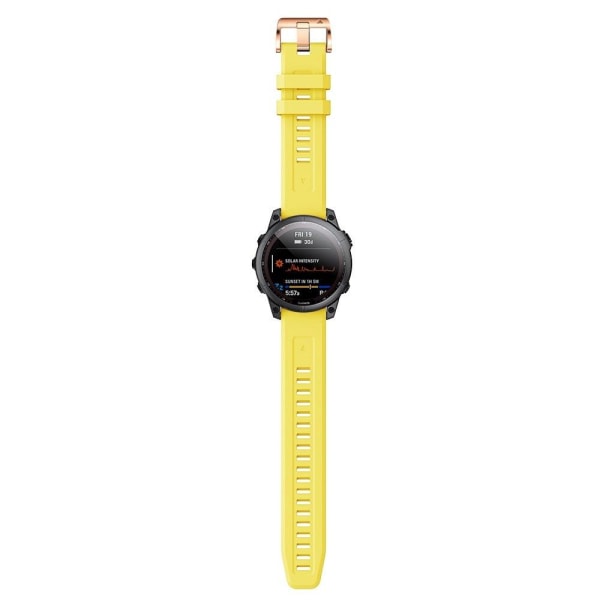 Klockarmband i silikon för Garmin Fenix 7S - Gul Gul