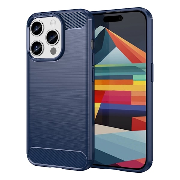 Carbon Flex etui - iPhone 15 Pro Max - Blå Blue