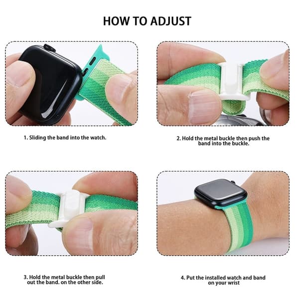 Apple Watch Series 49mm - 45mm - 44mm - 42mm Nylon klockarmband - Gradient Blå Blå