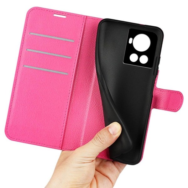 Klassisk OnePlus 10R / OnePlus Ace flip etui - Pink Pink