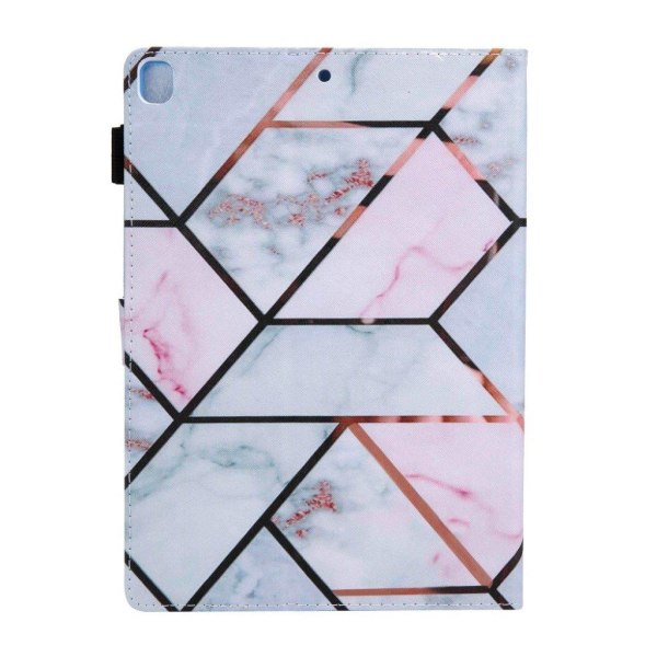 Cool patterned leather flip case for iPad (2018) - Marble Texture White