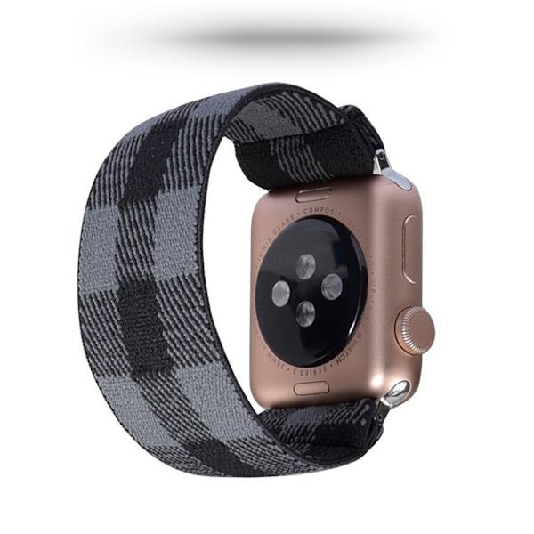 Apple Watch Series 5 / 4 40 mm nylon-urrem - Grå / Sort Silver grey