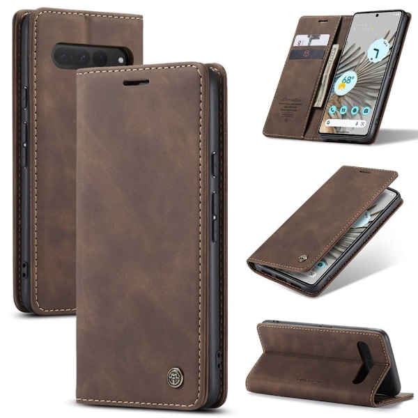 CaseMe Google Pixel 7 Pro Vintage Etui - Kaffe Brown