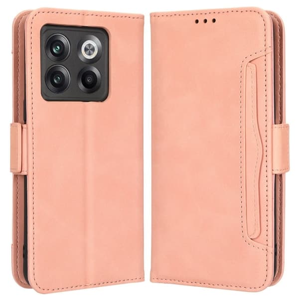 Stilig Læretui med Lommebok til OnePlus Ace Pro / 10t - Rosa Pink