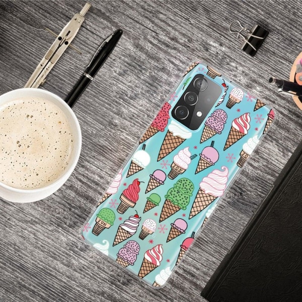 Deco Samsung Galaxy A73 Suojakotelo - Fun Ice Cream Multicolor