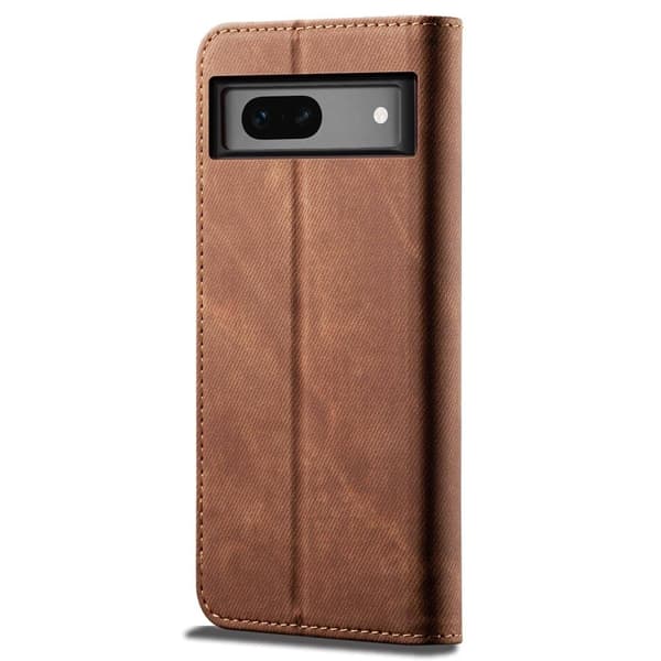 Jeans Google Pixel 7a Flip Etui - Kaffe Brown