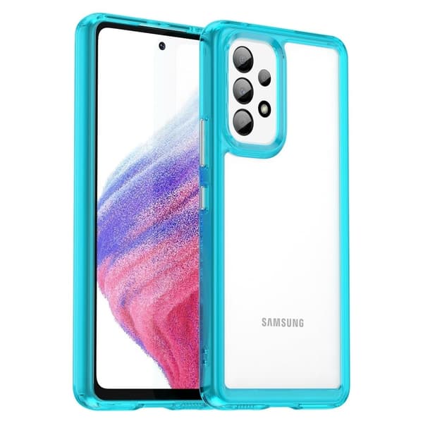 Samsung Galaxy A53 5G smart telefonskal i akryl - Transparent Blå Blå