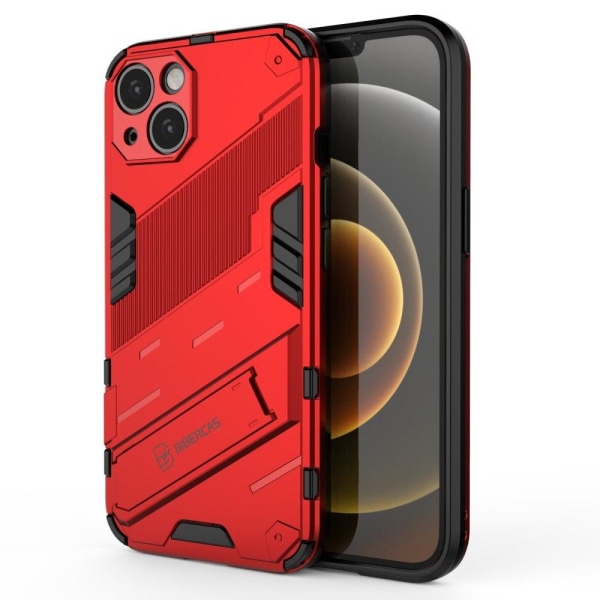 Kickstand Hybrid Dual Layer Hard Bumpresistent Soft Flexible stødsikkert Protective Case iPhone 13 6,1 tommer - Rød Red