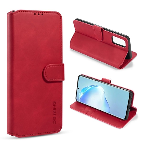 DG.MING Samsung Galaxy S20 Retro kotelot - Punainen Red